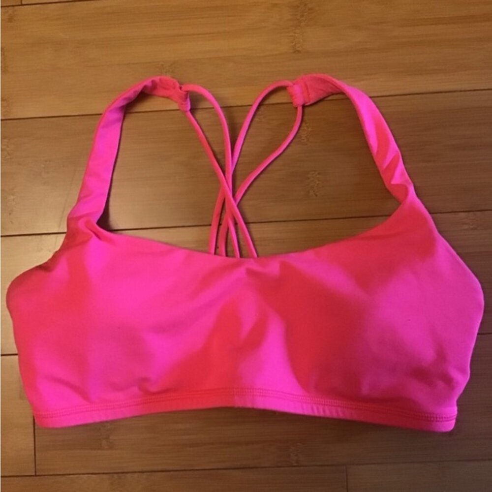 Lululemon Free To Be BraNeon Pink EUC - Picture 5 of 6